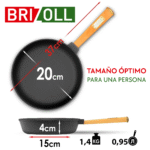 Sartén Mango Madera ÓPTIMA 20cm - Imagen 4