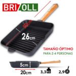 Sartén GRILL Mango Madera 26x26cm - Imagen 4