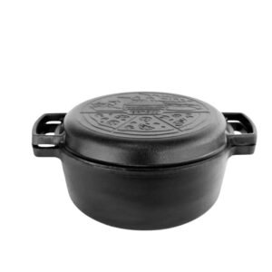 Cacerola de hierro fundido con tapa sartén